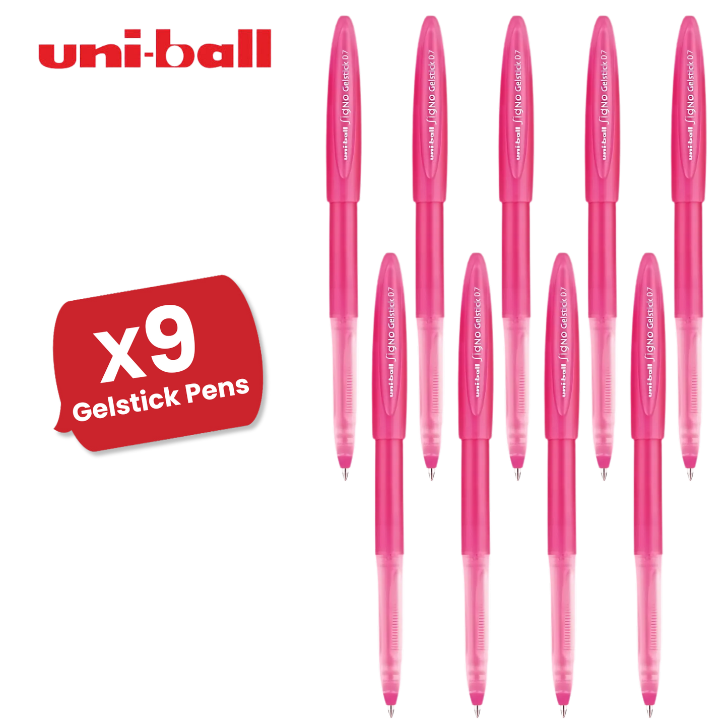 Uni-ball Signo GelStick 0.7mm Fine Point Pink Gel Pen Smooth Writing - Mutipens