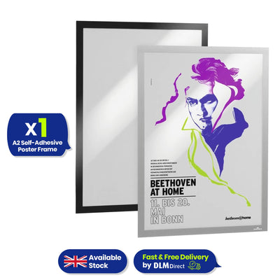 Durable DURAFRAME A2 Self-Adhesive Magnetic Poster Frame Black