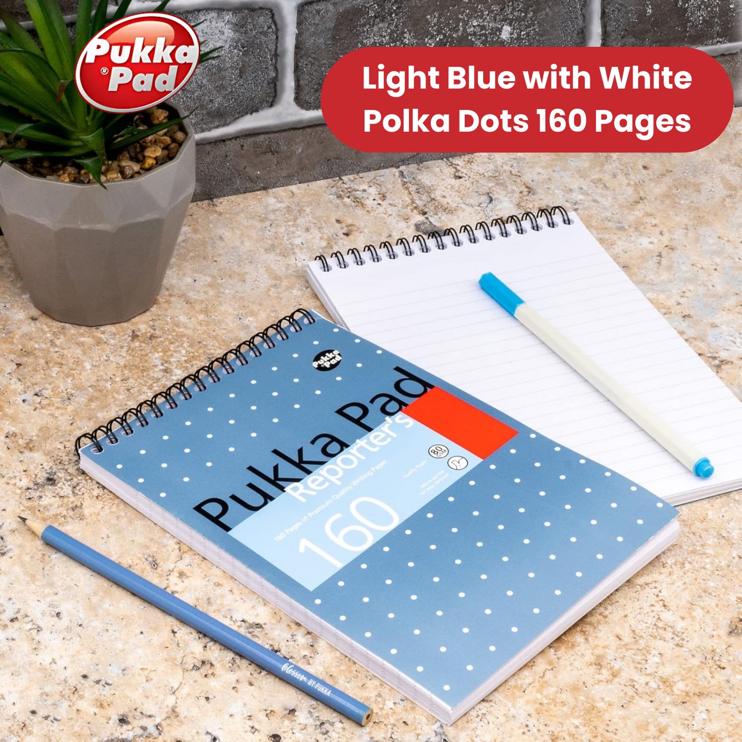 Pukka Reporter's Pad 160 pages - Lined - Pack of 6