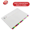Pukka Multi-Coloured Neon Mylar A-Z Index - 1 to 5 Packs