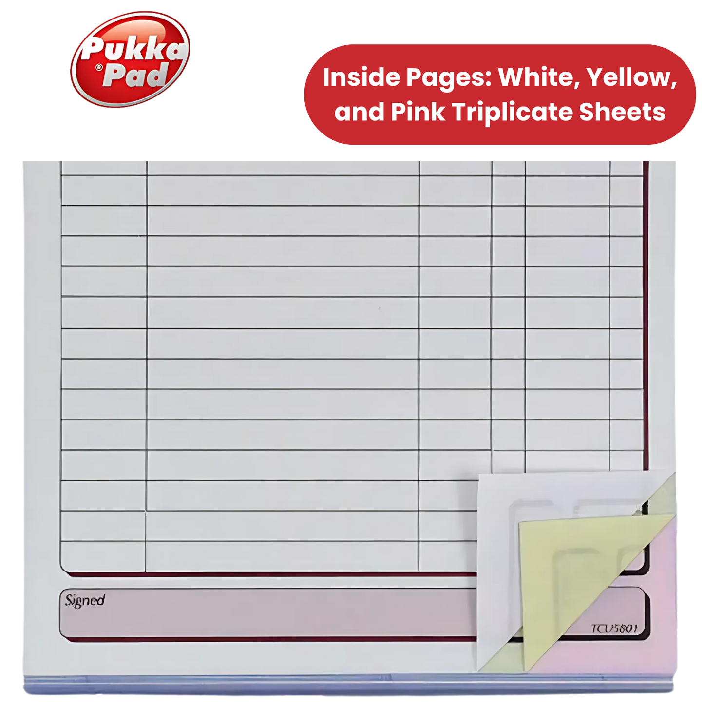 Pukka Pad NCR Triplicate Sales Invoice Book 203 x 137mm - Single - 1 to 36 Packs