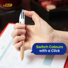BIC Wood Effect Multi Colour Pens Pack of 12 and Pack of 4 Neon Highlighter Set