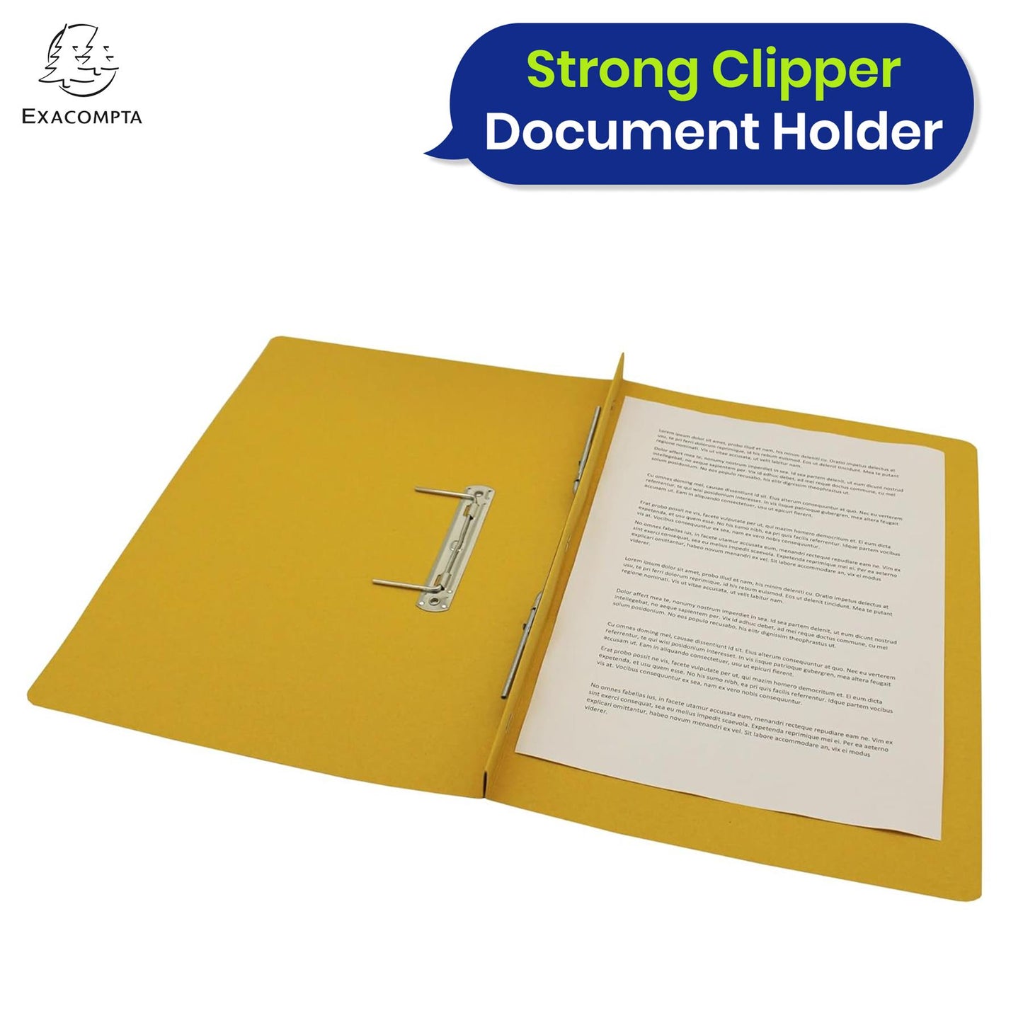 Exacompta Guildhall Spring Manilla Transfer File, 285gsm Blue Angel Certified Folder, Pack of 25