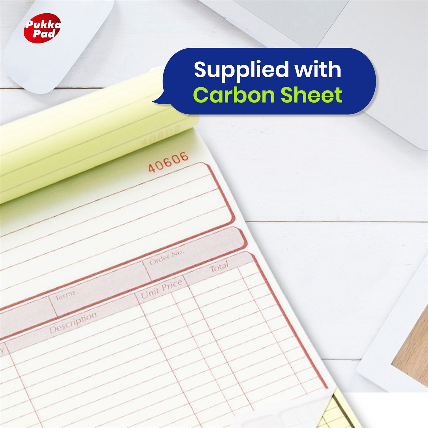 Pukka Pad Duplicate Invoice Book 5 Pack NCR Receipt Order Pad for Small Business