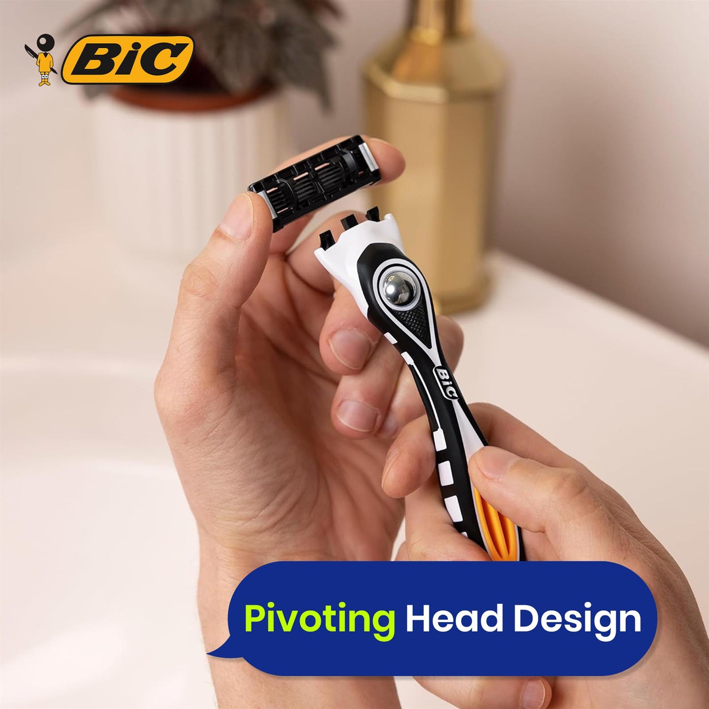 BIC Flex 5 Hybrid Men's Razor Refills  - Box of 4 Cartridges - 2 Packs