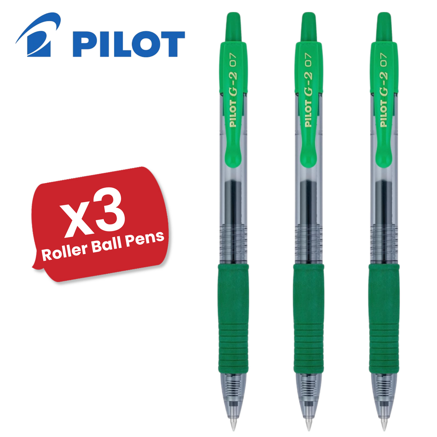 Pilot G-207 Retractable Gel Rollerball 0.7 mm Tip Medium (Single Pen) - Green