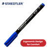 STAEDTLER Lumocolor Permanent Fine Blue Marker Pens Quick-Dry Ink Multi-Surface