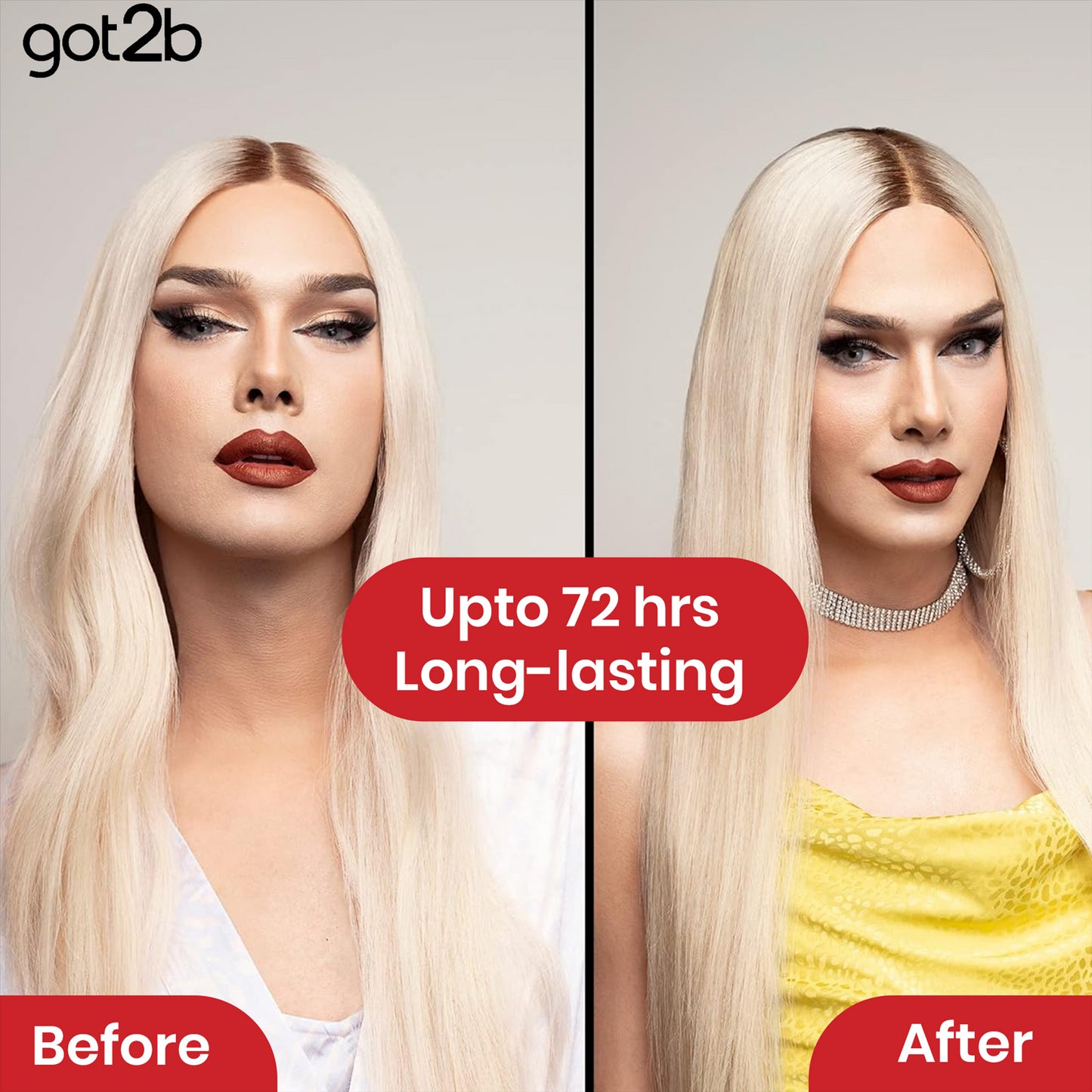 Got2b Glued Freeze Hairspray - Up To 72 hrs Strong Hold Setting Spray, 300 ml Hair Spray for Men & Women