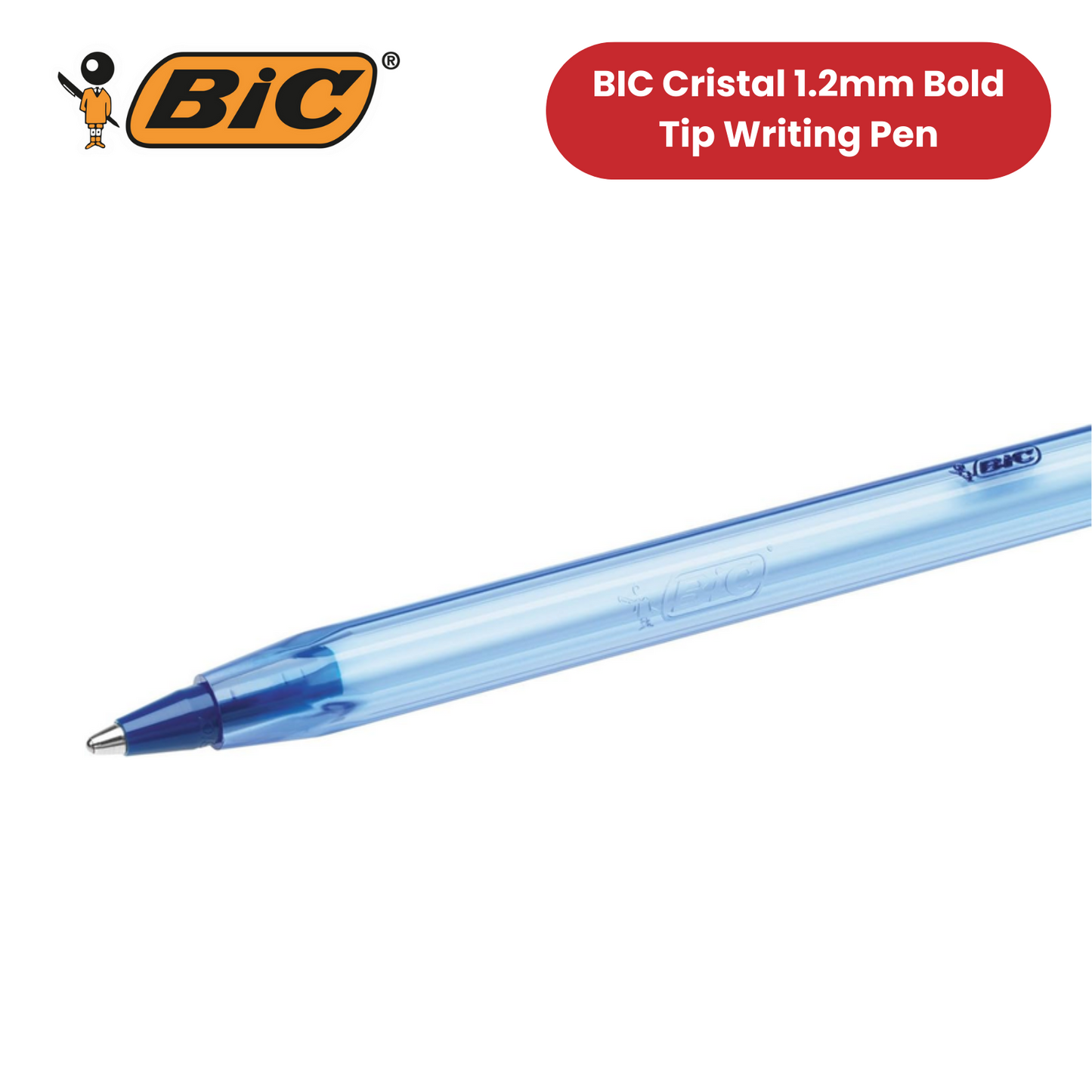 BIC CRISTAL SOFTBALL POINT BLUE - PACK OF 50