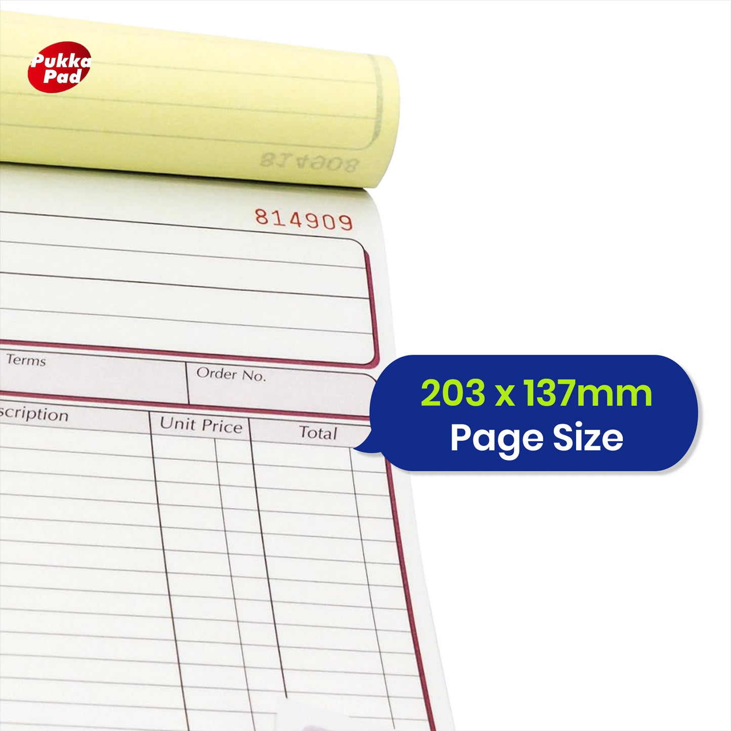 Pukka Pad Duplicate Invoice Book 50 Sets Self-Employed VAT Receipt Pad for Business