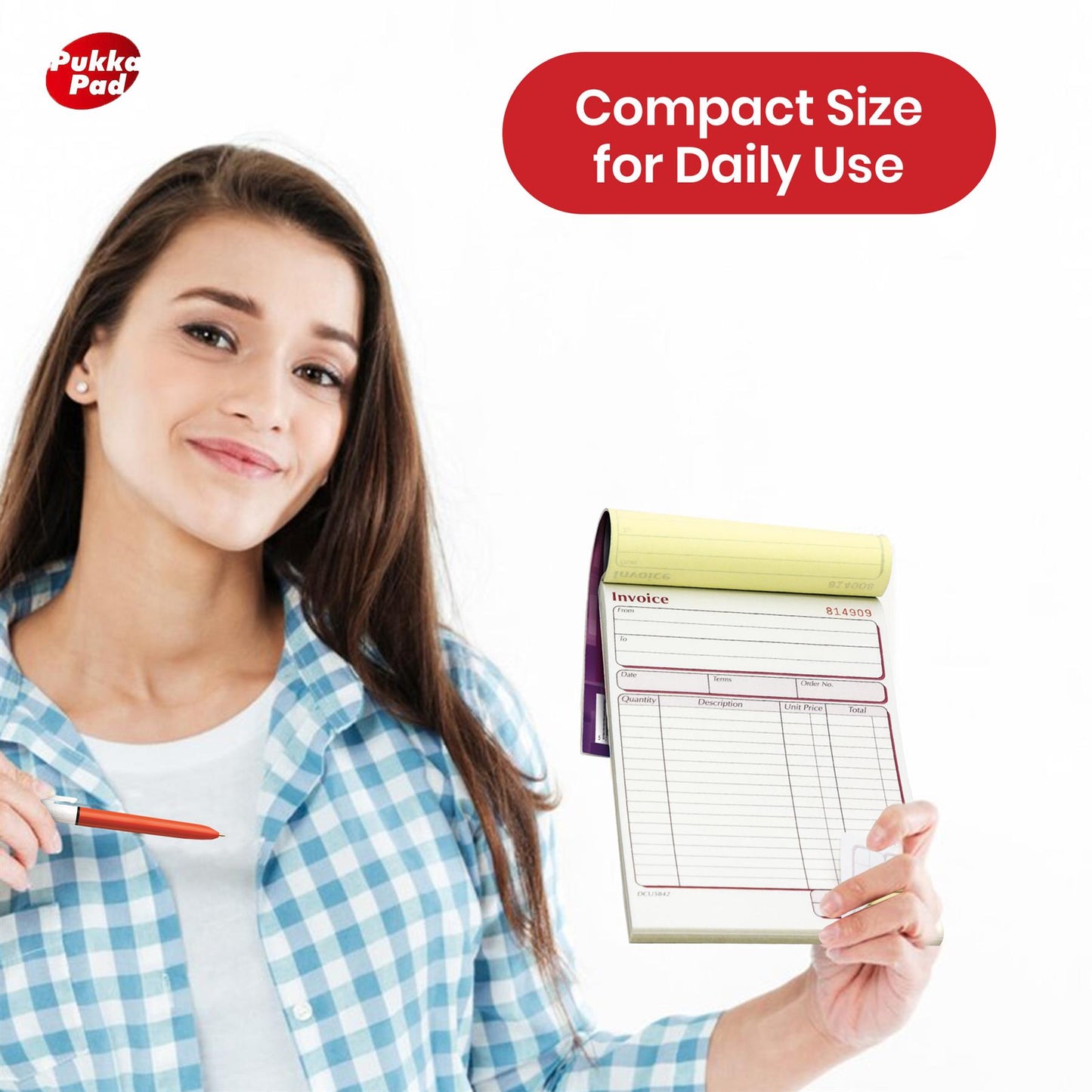 DU5842 Pukka Pad, Duplicate Invoice Book 203 x 137mm