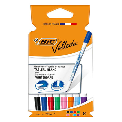 BIC VELLEDA 1721 FINE PK 8 ASSORTED COLOURS