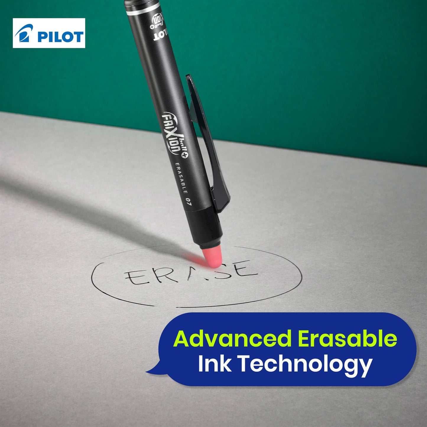 Pilot Frixion Ball Plus Red Erasable Pens 0.7mm Pack of 10 Smooth Writing Ink