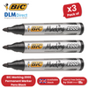 Bic 2000 Permanent Black Bullet Tip Marker - 3 Single Pens