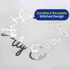 Happily Ever After 1.5m Wedding Garland Silver Foil Just Married Engagement Banner