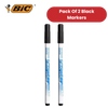 BIC Velleda 1721 Whiteboard Pens Black - Pack of 2