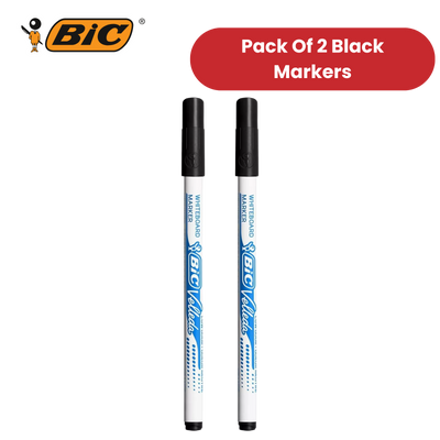 BIC Velleda 1721 Whiteboard Pens Black - Pack of 2
