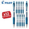 Pilot G-207 Retractable Gel 0.7 mm Medium Point Rollerball Pen - Metallic Blue