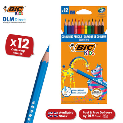 Bic Ecolution Kids Evolution Coloured Pencils - Pack of 12