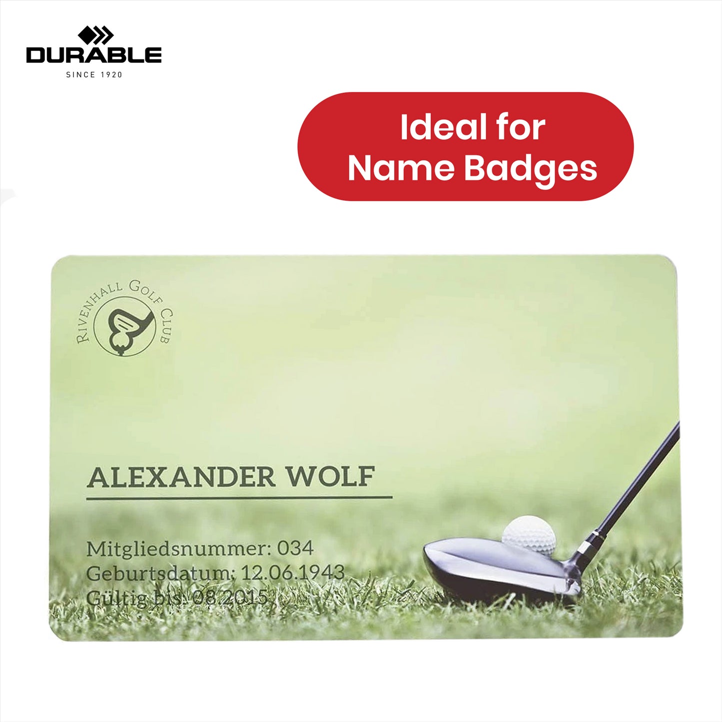 Durable Cards - 100 Pcs PVC White Refill Business Cards, 0.76mm Thick Blank Card for Small Office