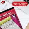5x PUKKA PAD NCR Duplicate Invoice Book 50 Numbered Sets for Business Use