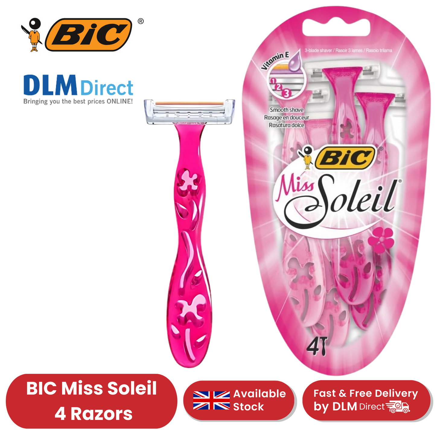 Bic Miss Soleil Shavers 4  - 1 Pack