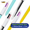BIC 4 Colour Pens Pack of 3 Sun Shine Silver and Fun with 10 Ink Colours
