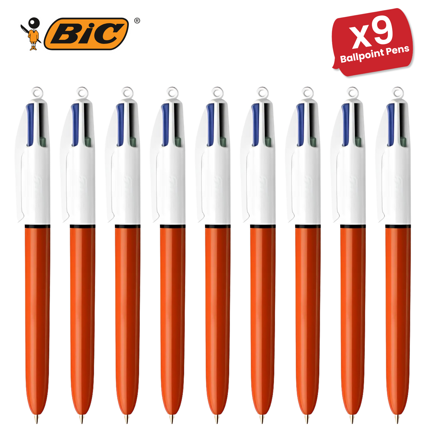 Bic 4-Colours Original Fine Ballpoint Pen 1.0mm Tip - Single Pen