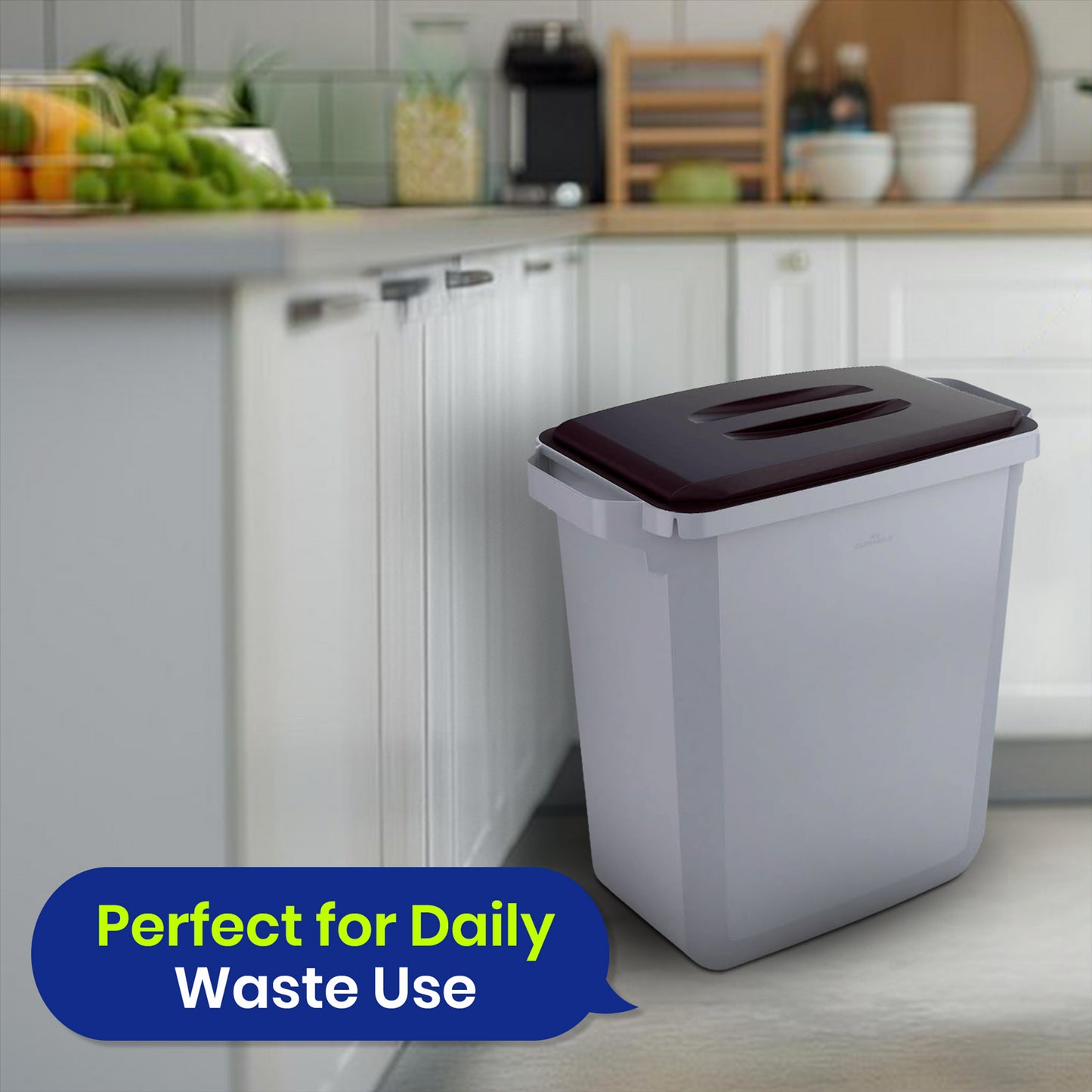 DURABIN 60L Grey Bin Set and Black Lid and 25x 110L Recycled Bin Bags