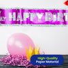 Happy Birthday Pink Recyclable Paper Banner 260cm Party Decor for Kids Adults
