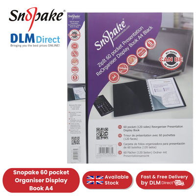 Snopake 60 pocket Organiser Display Book A4 BOOK - PACK OF 1