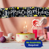 Happy 40th Birthday Black and White Recyclable Banner - 2.6m