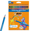 BIC Kids Evolution Coloured Pencils 36 Pack Safe Splinter Free Barrel