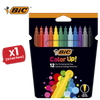 BIC Colour Up Colouring Felt Pens Assorted Colours - Pack of 12 - 1 to 5 Packs
