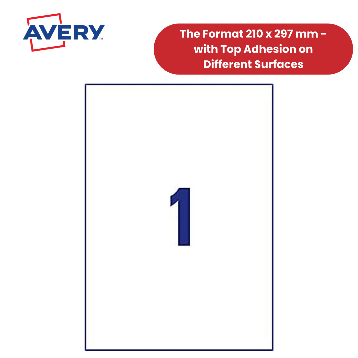 Avery L7784-25 Crystal Clear Labels, 25 per sheet, 210 x 297 mm - 1 to 5