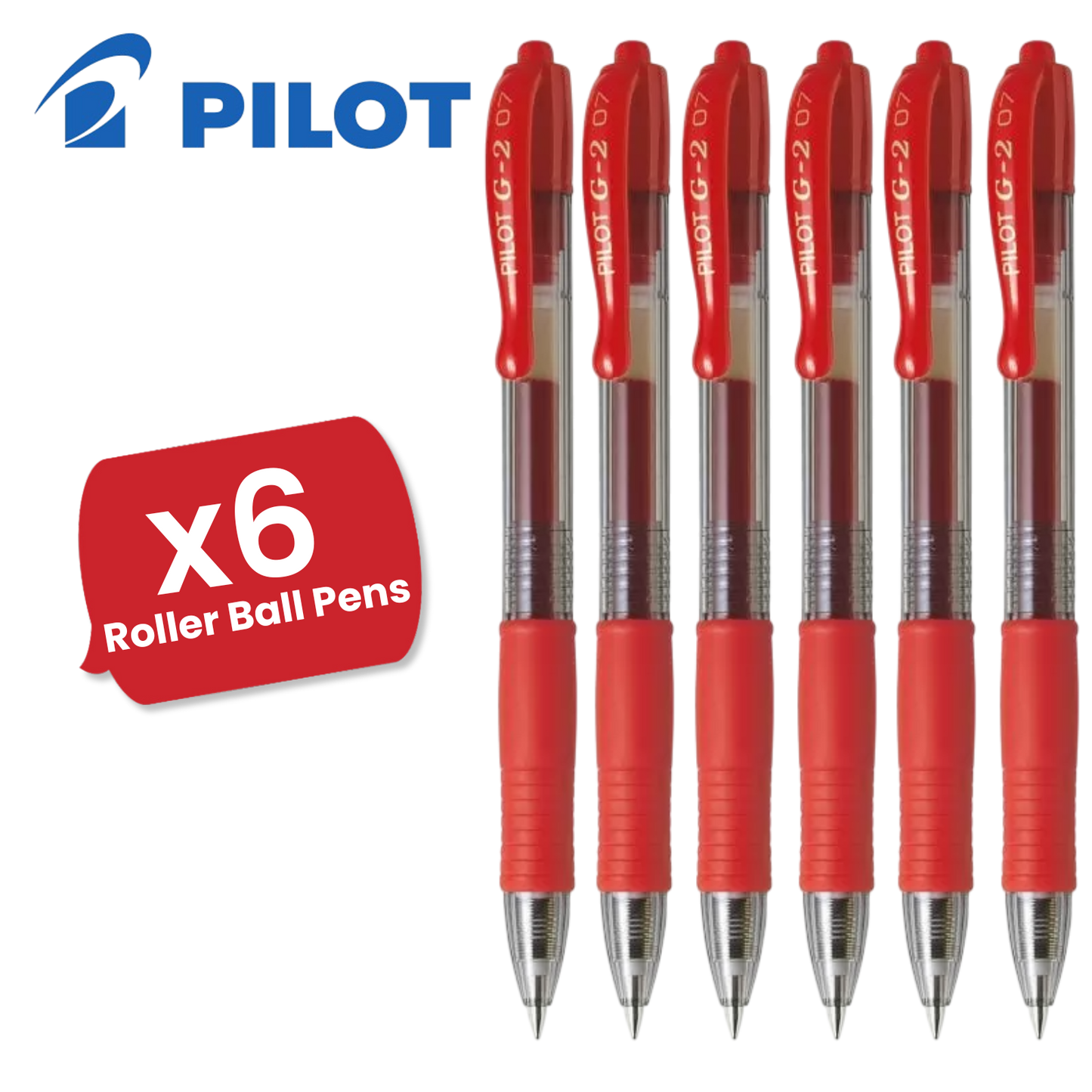 Pilot G207 Retractable Gel Rollerball 0.7mm Tip Smooth Single - Multi Pens Red