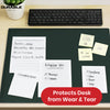 Durable Black Desk Mat - PVC Non Slip Desk Cover, Transparent Overlay Laptop Mat for Office & School