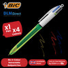 Bic 4 Colours Fluo Retractable Ballpoint Pen - Pack of 1