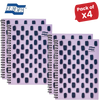 Europa Splash A4+ Notepad Wirebound 160 Pages 80g FSC Paper Ruled Punched Purple