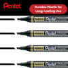 Pentel N860 PERMANENT CHISEL MARKER BLACK - Pack of 12