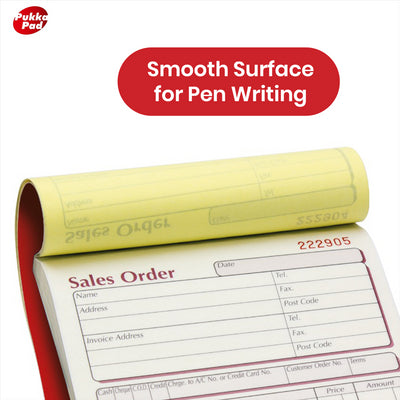 Pukka Pad Order Book - Paper Duplicate NCR Receipt, Carbonless Pad for Business