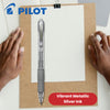 Pilot G-207 Retractable Gel Rollerball 0.7 mm Tip (Single Pen) - Metallic Silver