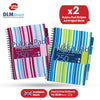 Pukka Pad Project Book - 250 Pages Assorted Colours Stripes A4 Notepad for School