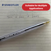 Staedtler Stick 430 M-9 Ballpoint Pen Medium - Black - Pack of 10 - 1 to 5 Packs