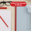 Durable Red Spine Bars - A4 Plastic Slide Binder, 6mm Strip Paper Binder for Work (Pack of 100)