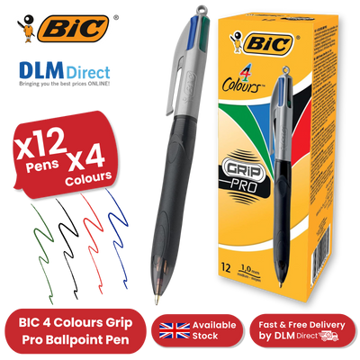 Bic 4-Colours Grip Pro Ballpoint - Single Pen