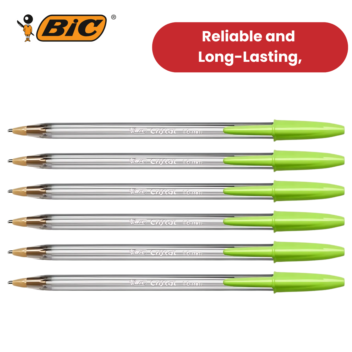 Bic Cristal Fun Ball Pen � Green -Pack of 1