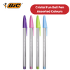 20x BIC Cristal Fun Ballpoint Pens 1.6mm Assorted Colours