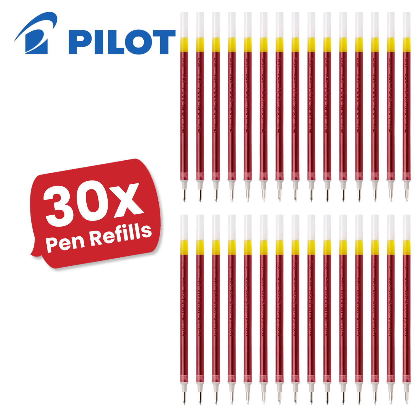 Pilot G1-05 Gel Pen Refill - Red Ink, Fine 0.5mm - Smooth, Precise Writing