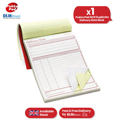 Pukka Pad Duplicate Invoice Book - Carbonless Tear-Off Receipt Note Pad for Order Tracking